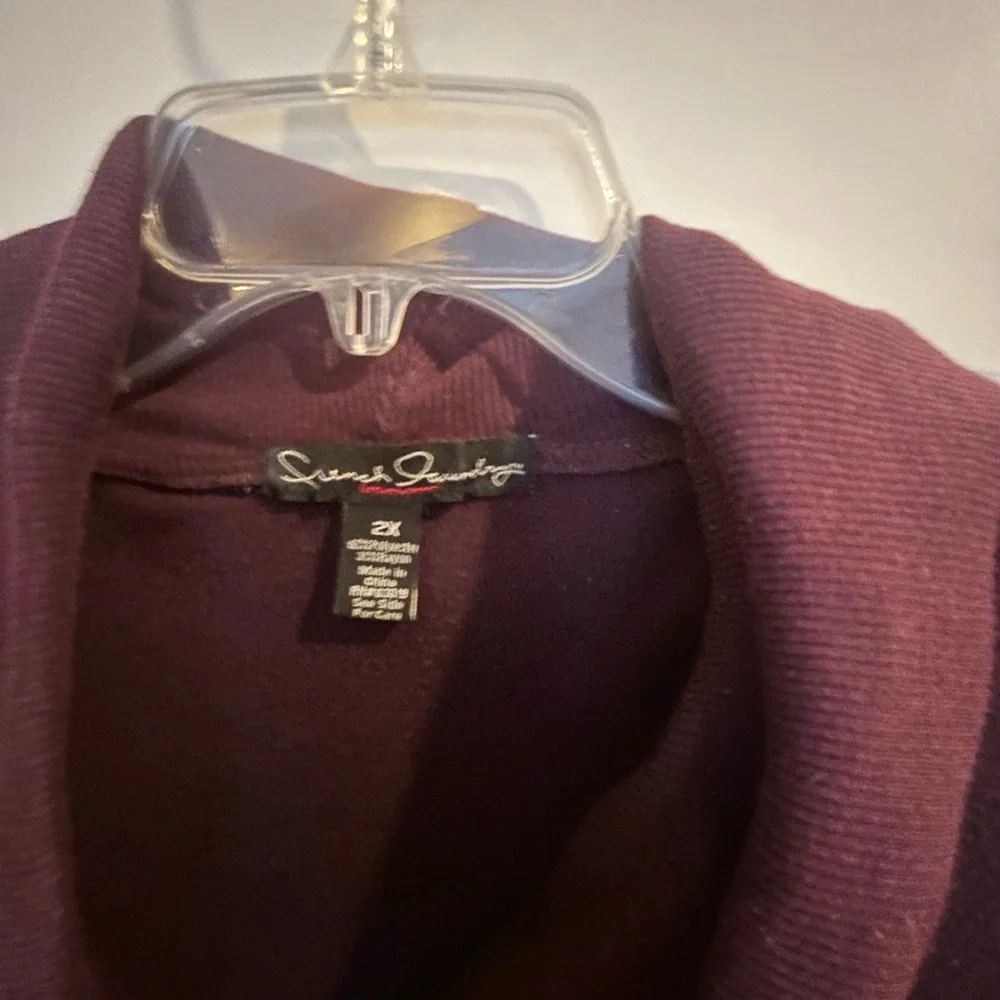 French Laundry Cowl Neck Sweater - Burgundy - Picture 4 of 6